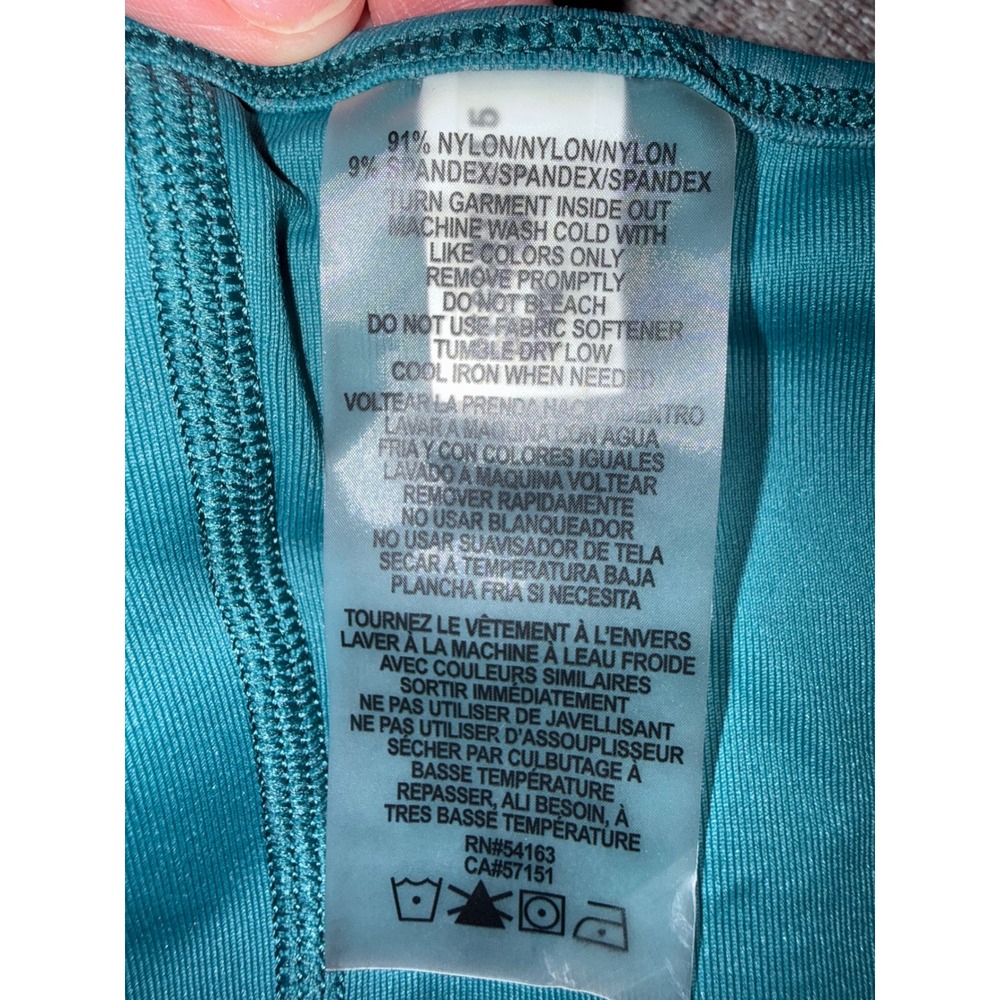 Calvin Klein Performance Teal Metallic Snakeskin Strappy Crop Tank Top XXL - Picture 4 of 7